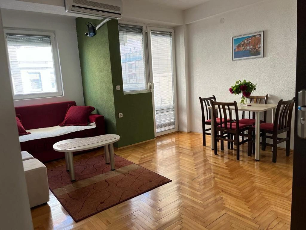 living room and dining area